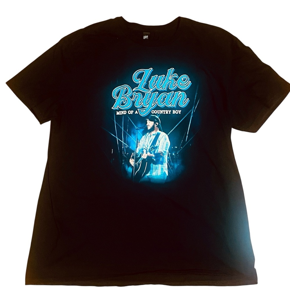 Luke Bryan “Mind of a Country Boy” 2024 Tour T-Shirt Black Graphic Tee Size 2XL